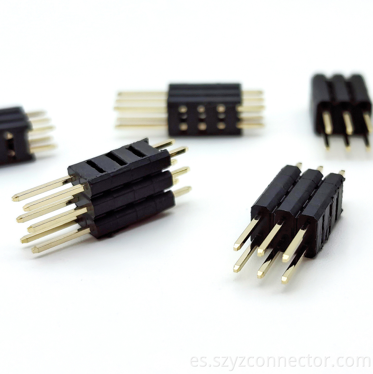 conector de cabezal de clavija negro pin header connector black
